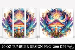 Vibrant Magical Celestial Mushroom Clipart 20 Oz Tumbler Product Image 1