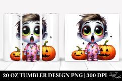 Funny Watercolour Design with Pajamas and Pumpkins 20 Oz Product Image 1