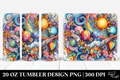 Colorful Whimsical Drawing | 20 oz Tumbler Product Image 1