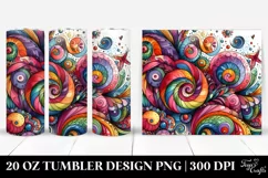 Whimsical Flowers, Vibrant Drawing | 20 oz Tumbler Product Image 1