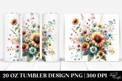Colorful Sunflower, 20 Oz Tumbler Product Image 1