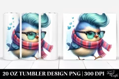 Running Cute Baby Bird, Transparent 20 Oz Tumbler Product Image 1