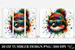 Artistic Bird Sunglasses. 20 oz Tumbler Design Product Image 1