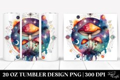Vibrant Magical Celestial Mushroom Clipart 20 Oz Tumbler Product Image 1