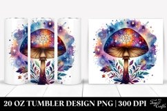 Vibrant Magical Celestial Mushroom Clipart 20 Oz Tumbler Product Image 1
