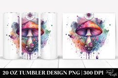 Vibrant Magical Celestial Mushroom Clipart 20 Oz Tumbler Product Image 1