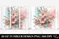 Shiny Cherry Blossom Penguin | 20 oz Tumbler Product Image 1