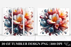 Abstract Glossy Freesia Design | 20 Oz Tumbler Product Image 1