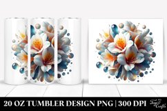 Abstract Glossy Freesia Design | 20 Oz Tumbler Product Image 1
