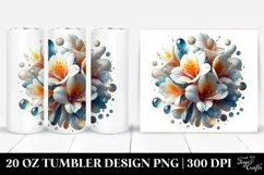 Abstract Glossy Freesia Design | 20 Oz Tumbler Product Image 1