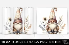 Washed Watercolor, Boho Gnome | 20 oz Tumbler Product Image 1