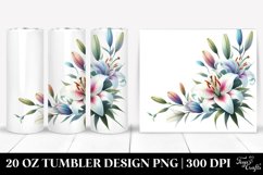 Vibrant Small Lily Watercolor | 20 oz Tumbler Product Image 1