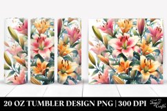 Vibrant Small Lily Watercolor | 20 oz Tumbler Product Image 1