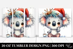 Winter Koala with Tea Cup 20 Oz Tumbler Product Image 1
