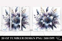 20 Oz Tumbler Sublimation | Shiny Diamond Lobelia with Product Image 1