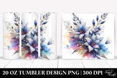 20 Oz Tumbler Sublimation | Shiny Diamond Lobelia with Product Image 1