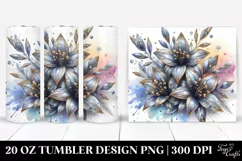 Watercolor Diamond Lobelia Splash | 20 Oz Tumbler Product Image 1