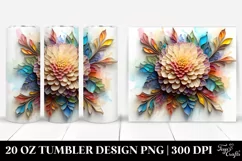 Wooden Stained Marigold Frame Watercolor | 20 oz Tumbler Product Image 1