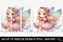 Whimsical Fairy Illustration 20 Oz Tumbler, Transparent Product Image 1