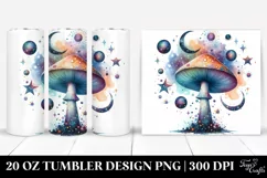 Magical Celestial Mushroom Splash 20 Oz Tumbler Product Image 1