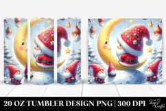 Vibrant Santa with Gnomes, Digital Painting | 20 oz Tumbler Product Image 1