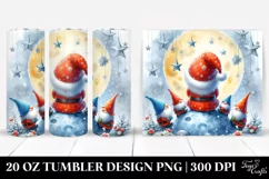 Vibrant Santa with Gnomes, Digital Painting | 20 oz Tumbler Product Image 1