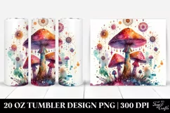 Magical Celestial Mushroom Clipart 20 Oz Tumbler Product Image 1