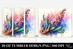 Abstract Wooden Hyacinth | 20 oz Tumbler Product Image 1