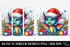 Cute Baby Dragon with Decorations Clipart 20 Oz Tumbler Product Image 1