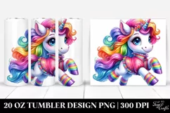 Cute Unicorn Running | 20 oz Tumbler Product Image 1
