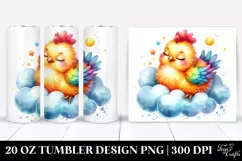 Colorful Chicken Sleeping Cloud 20 Oz Tumbler Product Image 1