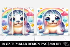 Cute Baby Ringed Seal 20 Oz Tumbler Product Image 1
