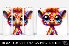 Layered Cute Giraffe Eyes 20 Oz Tumbler Product Image 1