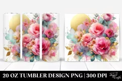 Colorful Pink Roses Tumbler Product Image 1