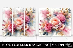 Colorful Pink Roses Tumbler Product Image 1