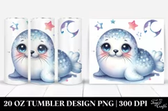 Cute Baby Harp Seal 20 Oz Tumbler Product Image 1