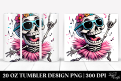 Funny Skeleton in Tutu 20 Oz Tumbler Product Image 1