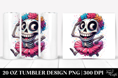 Funny Skeleton in Tutu 20 Oz Tumbler Product Image 1