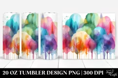 Colorful Abstract Rainbow Trees | 20 oz Tumbler Product Image 1