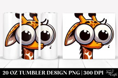 Goofy Cartoon Giraffe 20 Oz Tumbler Product Image 1
