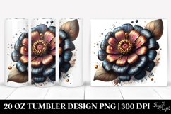 Glossy Zinnia Design | 20 Oz Tumbler Product Image 1