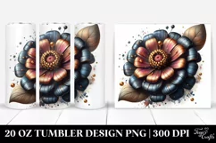 Glossy Zinnia Design | 20 Oz Tumbler Product Image 1