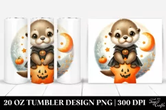 Retro Halloween Otter 20 Oz Tumbler Product Image 1