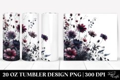 Dark Body Watercolor Wild Flowers | 20 oz Tumbler Product Image 1
