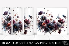 Dark Body Watercolor Wild Flowers | 20 Oz Tumbler Product Image 1