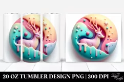 Vibrant Pastel 3D Christmas Deer | 20 oz Tumbler Product Image 1