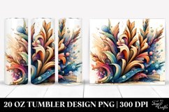 Abstract Wooden Stained Gladiolus | 20 oz Tumbler Product Image 1