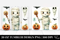 Simple Funny Halloween Mummy | 20 oz Tumbler Product Image 1