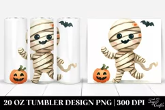 Simple Funny Halloween Mummy | 20 oz Tumbler Product Image 1