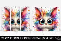 Colorful Baby Rabbit with Crazy Eyes | 20 oz Tumbler Product Image 1